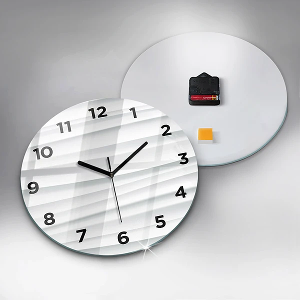 Wanduhr rund Textur der Wellen