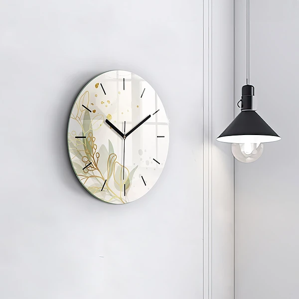 Wanduhr rund Pastell abstrakt