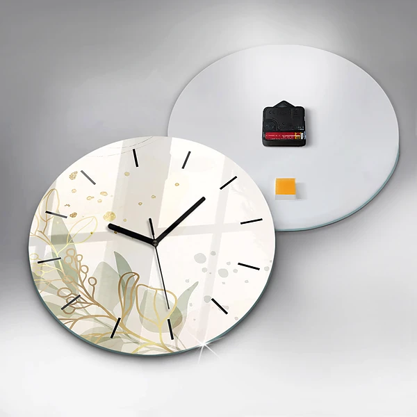 Wanduhr rund Pastell abstrakt