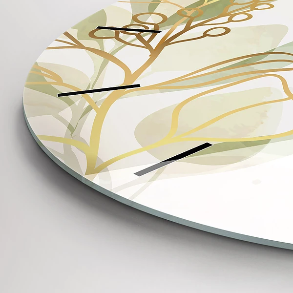 Wanduhr rund Pastell abstrakt