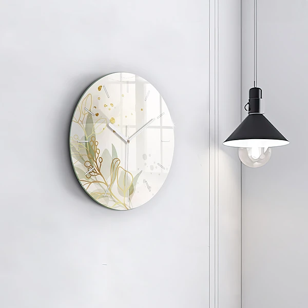 Wanduhr rund Pastell abstrakt