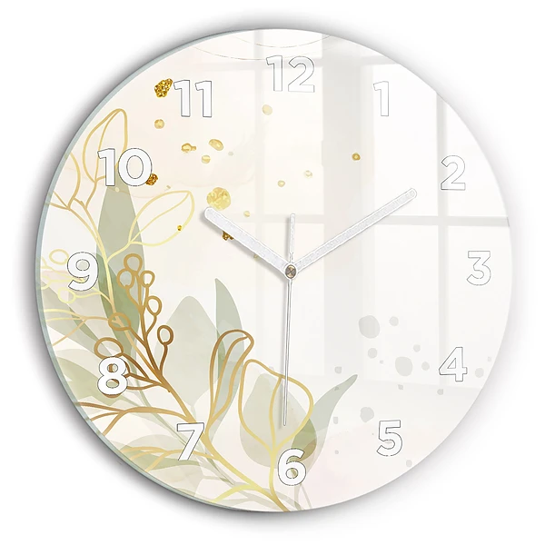 Wanduhr rund Pastell abstrakt
