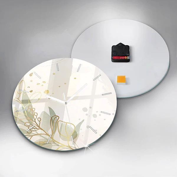 Wanduhr rund Pastell abstrakt