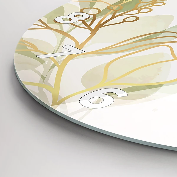 Wanduhr rund Pastell abstrakt