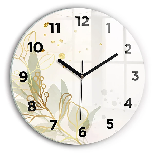 Wanduhr rund Pastell abstrakt
