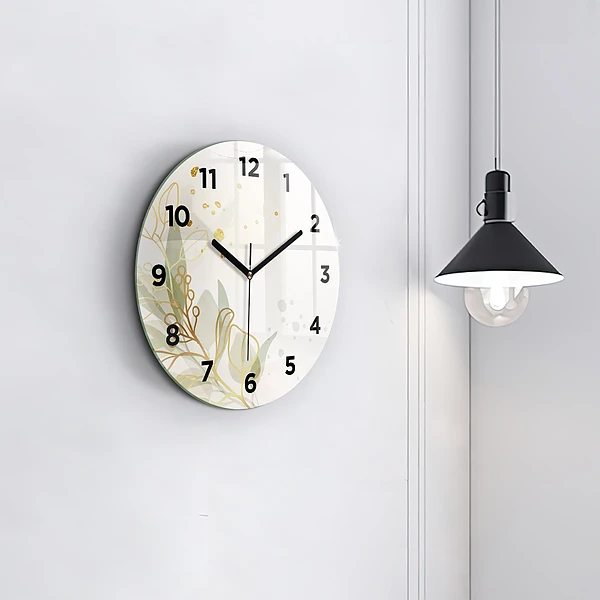 Wanduhr rund Pastell abstrakt