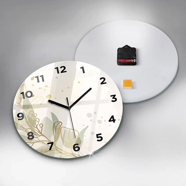 Wanduhr rund Pastell abstrakt