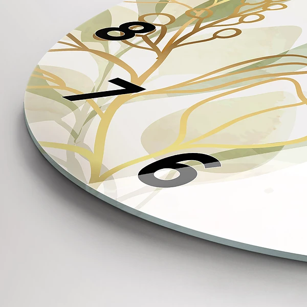 Wanduhr rund Pastell abstrakt