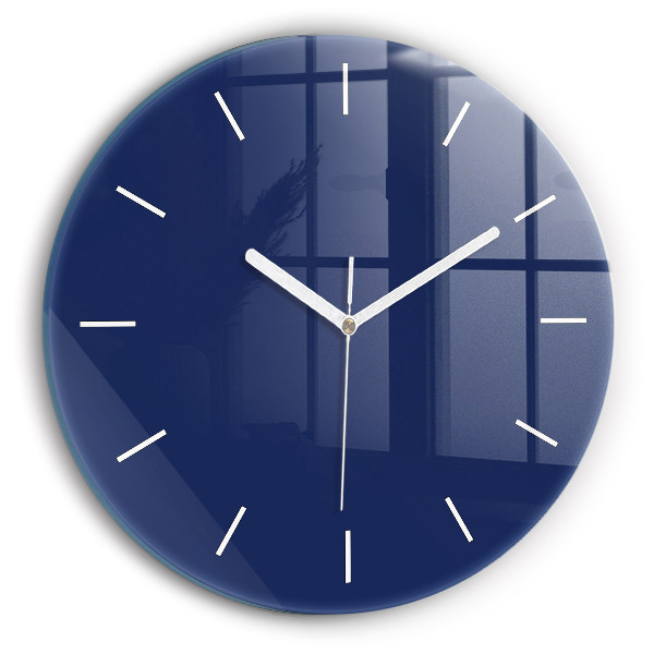 Wanduhr rund Marineblau