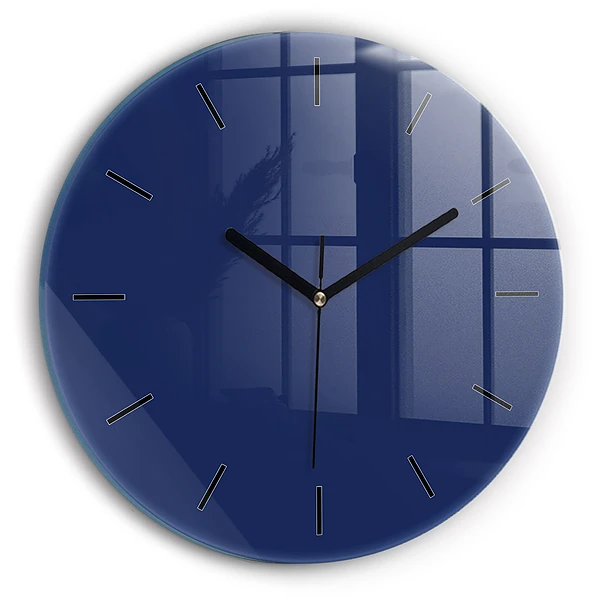 Wanduhr rund Marineblau