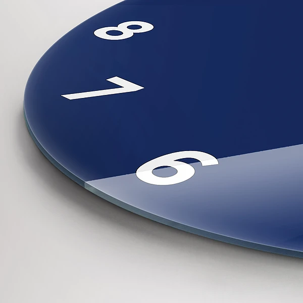 Wanduhr rund Marineblau