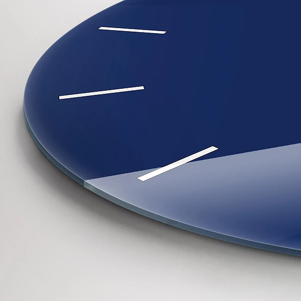 Wanduhr rund Marineblau
