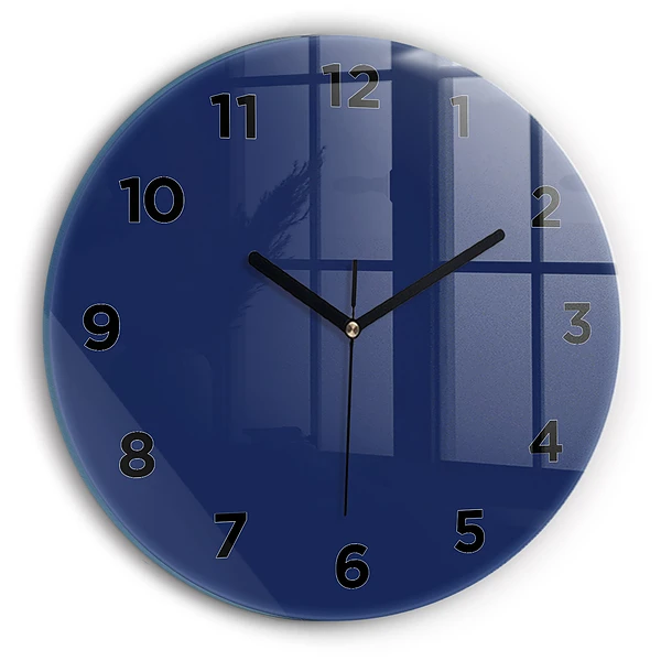 Wanduhr rund Marineblau