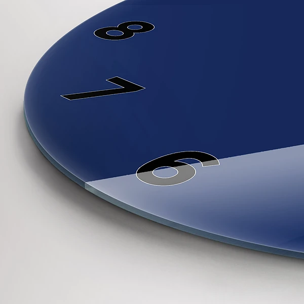 Wanduhr rund Marineblau