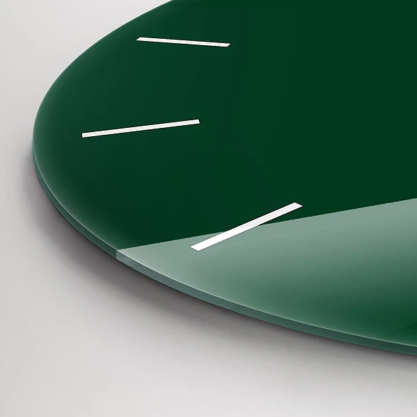 Wanduhr glas rund Farbe Flasche grün