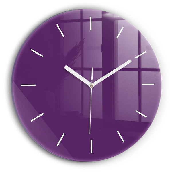 Wanduhr rund Farbe lila