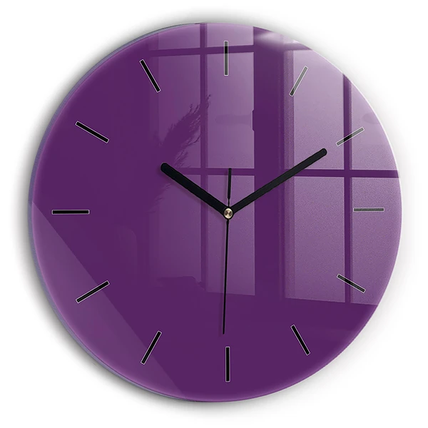 Wanduhr rund Farbe lila