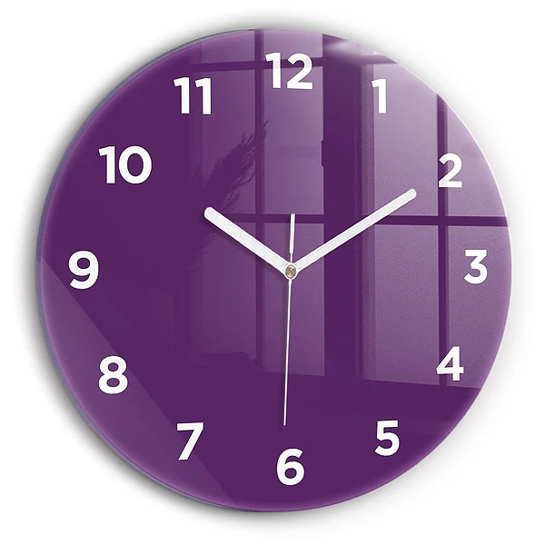 Wanduhr rund Farbe lila