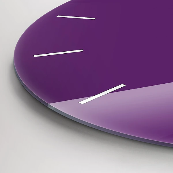 Wanduhr rund Farbe lila