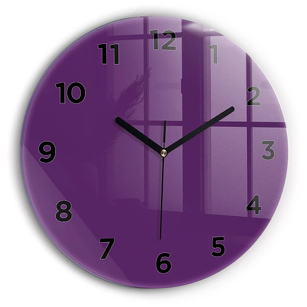 Wanduhr rund Farbe lila