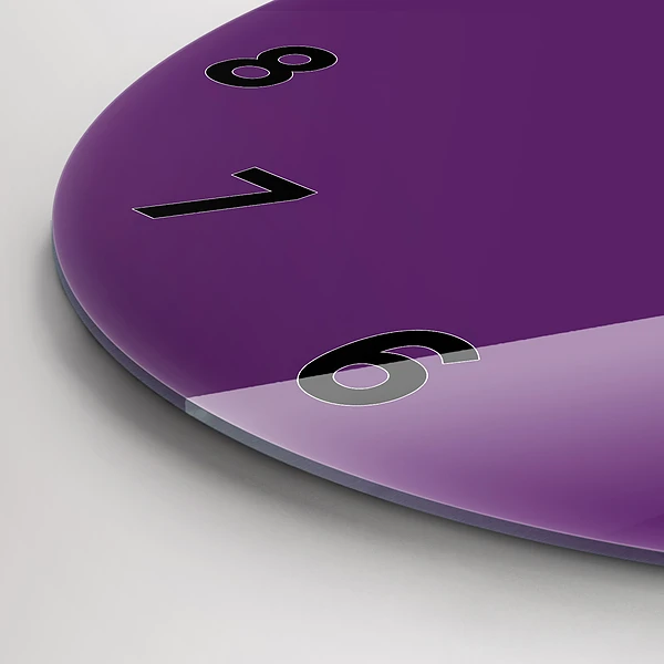 Wanduhr rund Farbe lila