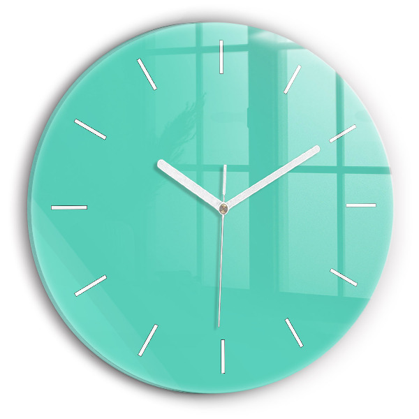 Wanduhr rund mit motiv Farbe Türkis