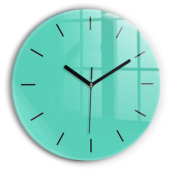 Wanduhr rund mit motiv Farbe Türkis