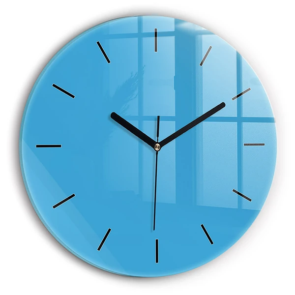 Wanduhr rund mit motiv Die Farbe Blau