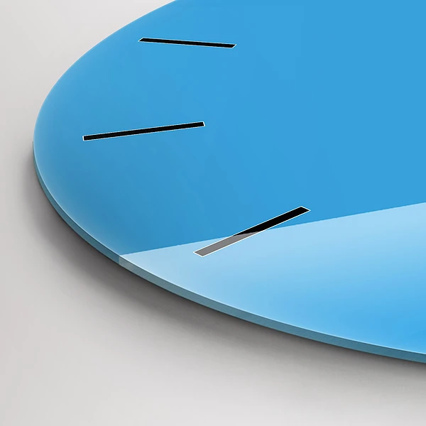 Wanduhr rund mit motiv Die Farbe Blau