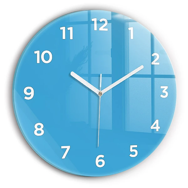 Wanduhr rund mit motiv Die Farbe Blau