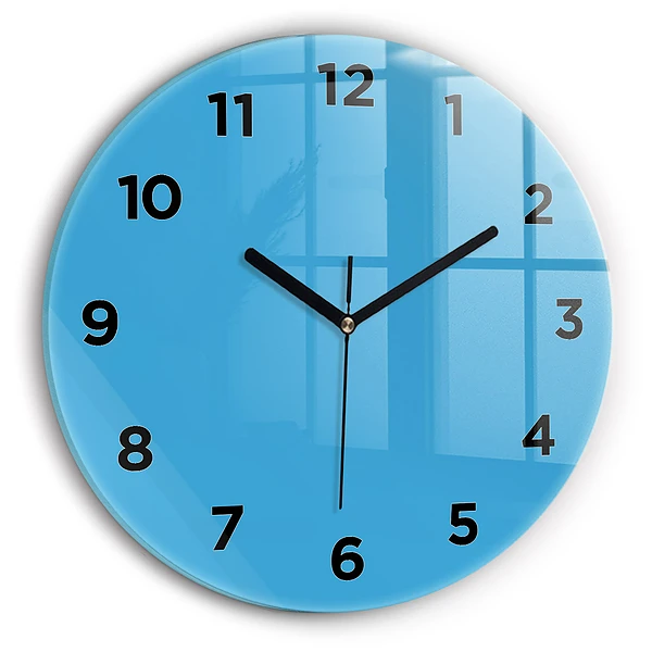 Wanduhr rund mit motiv Die Farbe Blau