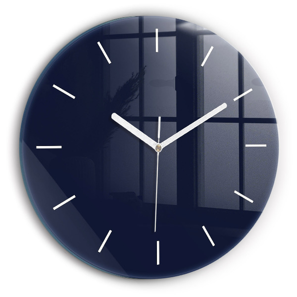 Wanduhr rund Farbe dunkelblau