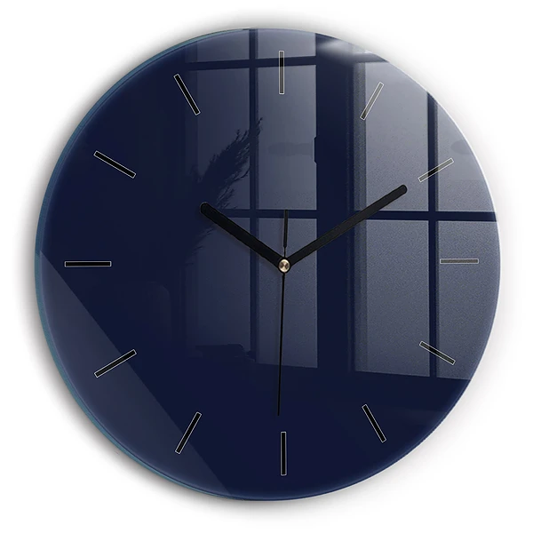 Wanduhr rund Farbe dunkelblau