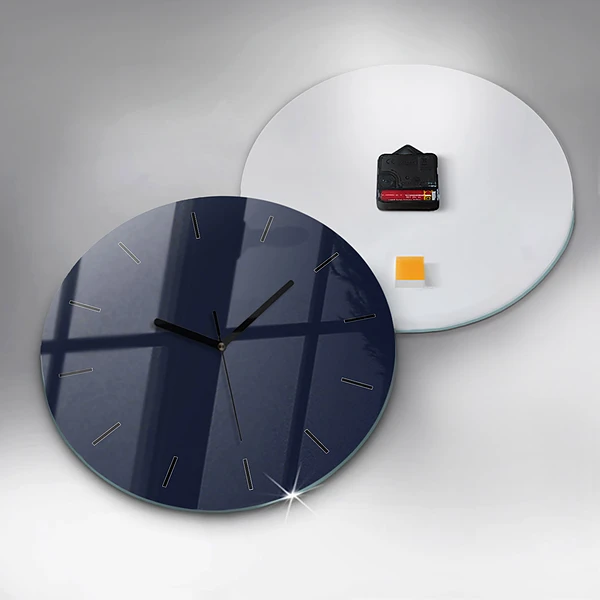 Wanduhr rund Farbe dunkelblau