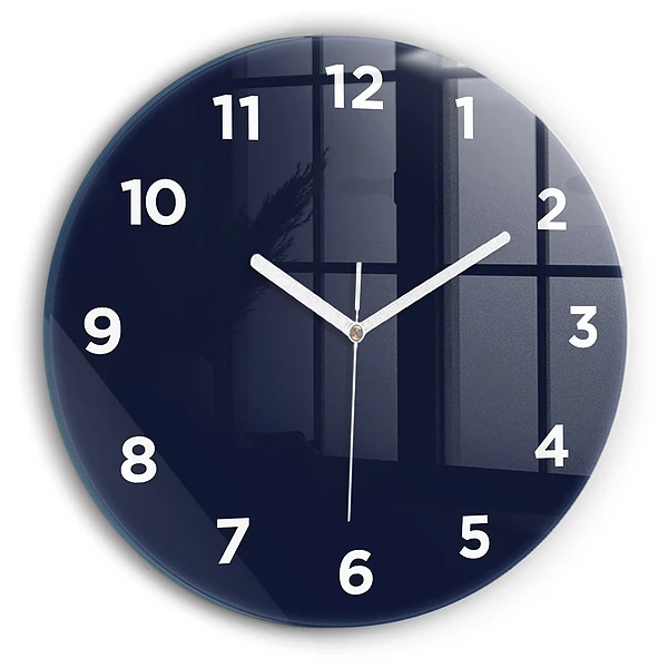 Wanduhr rund Farbe dunkelblau