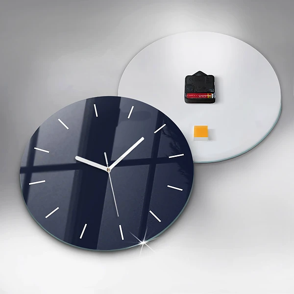 Wanduhr rund Farbe dunkelblau