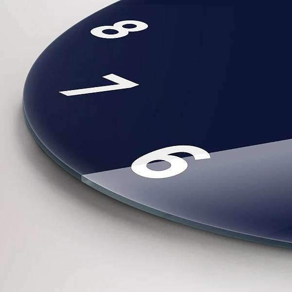 Wanduhr rund Farbe dunkelblau