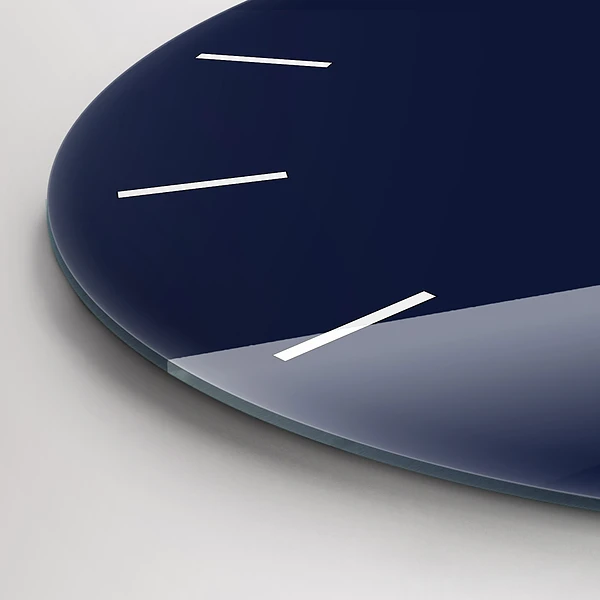Wanduhr rund Farbe dunkelblau