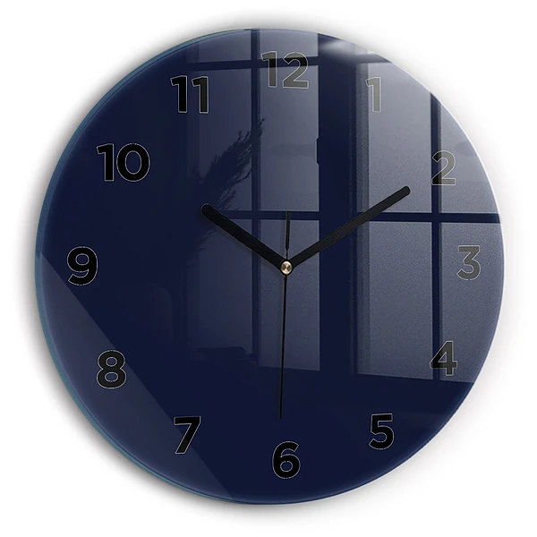 Wanduhr rund Farbe dunkelblau