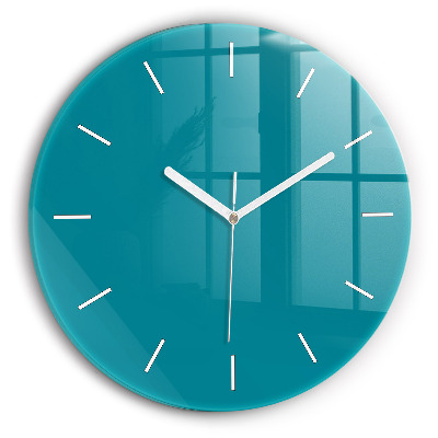 Wanduhr rund mit motiv Farbe marineblau