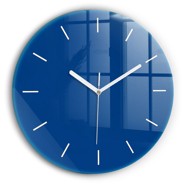 Wanduhr rund Farbe blau