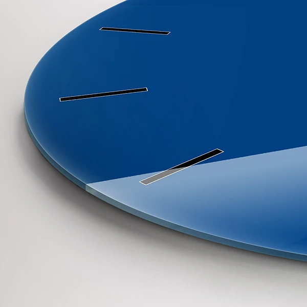 Wanduhr rund Farbe blau
