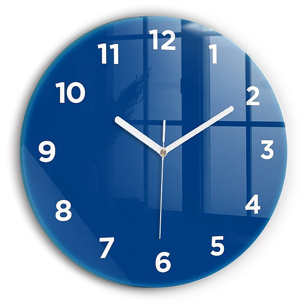 Wanduhr rund Farbe blau