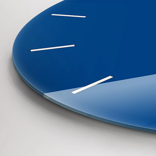 Wanduhr rund Farbe blau