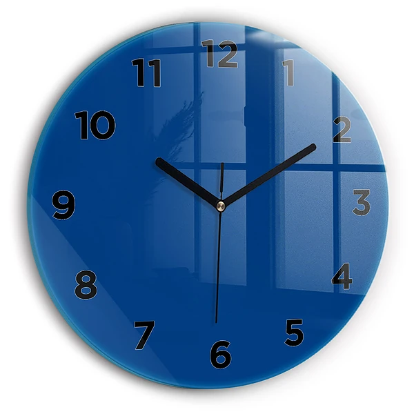 Wanduhr rund Farbe blau
