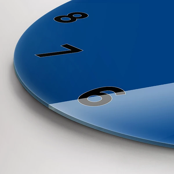 Wanduhr rund Farbe blau