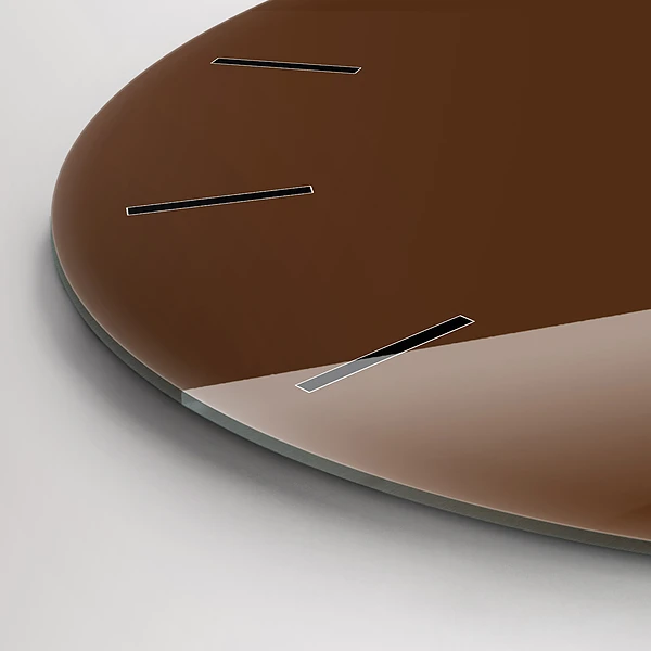 Wanduhr rund mit motiv Farbe braun