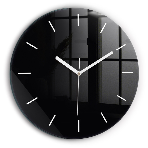 Wanduhr rund Schwarz
