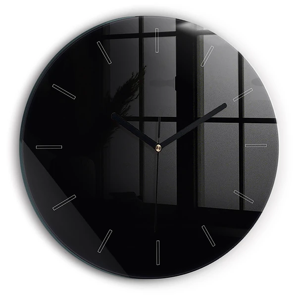 Wanduhr rund Schwarz