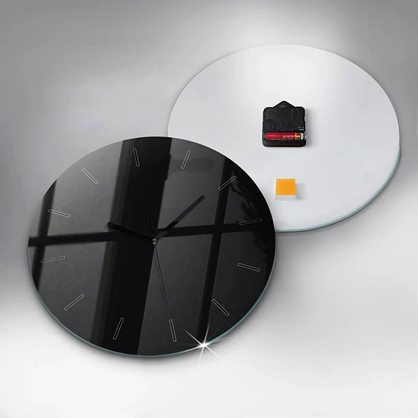 Wanduhr rund Schwarz
